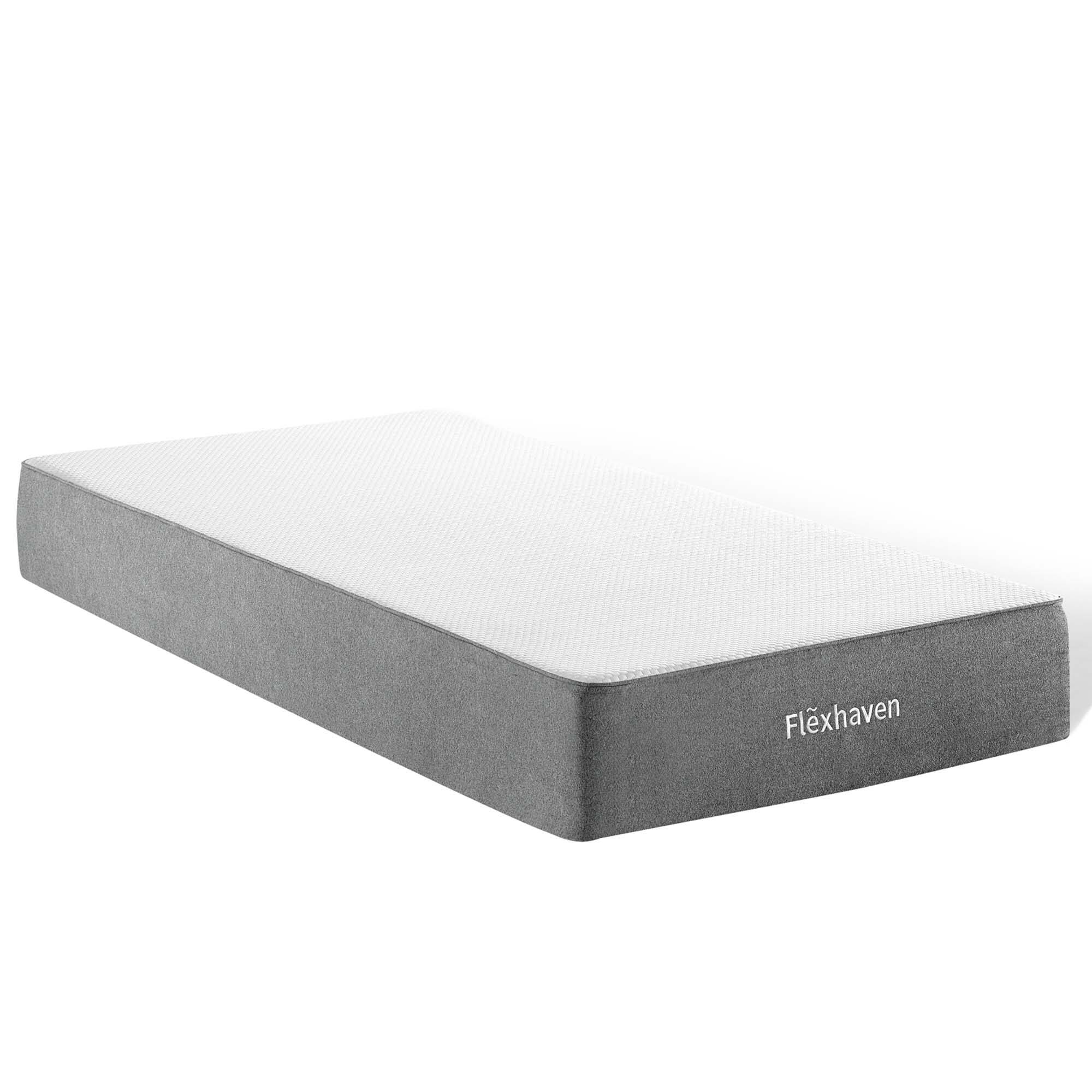 Angle. Modway - Flexhaven Memory mattress - White.