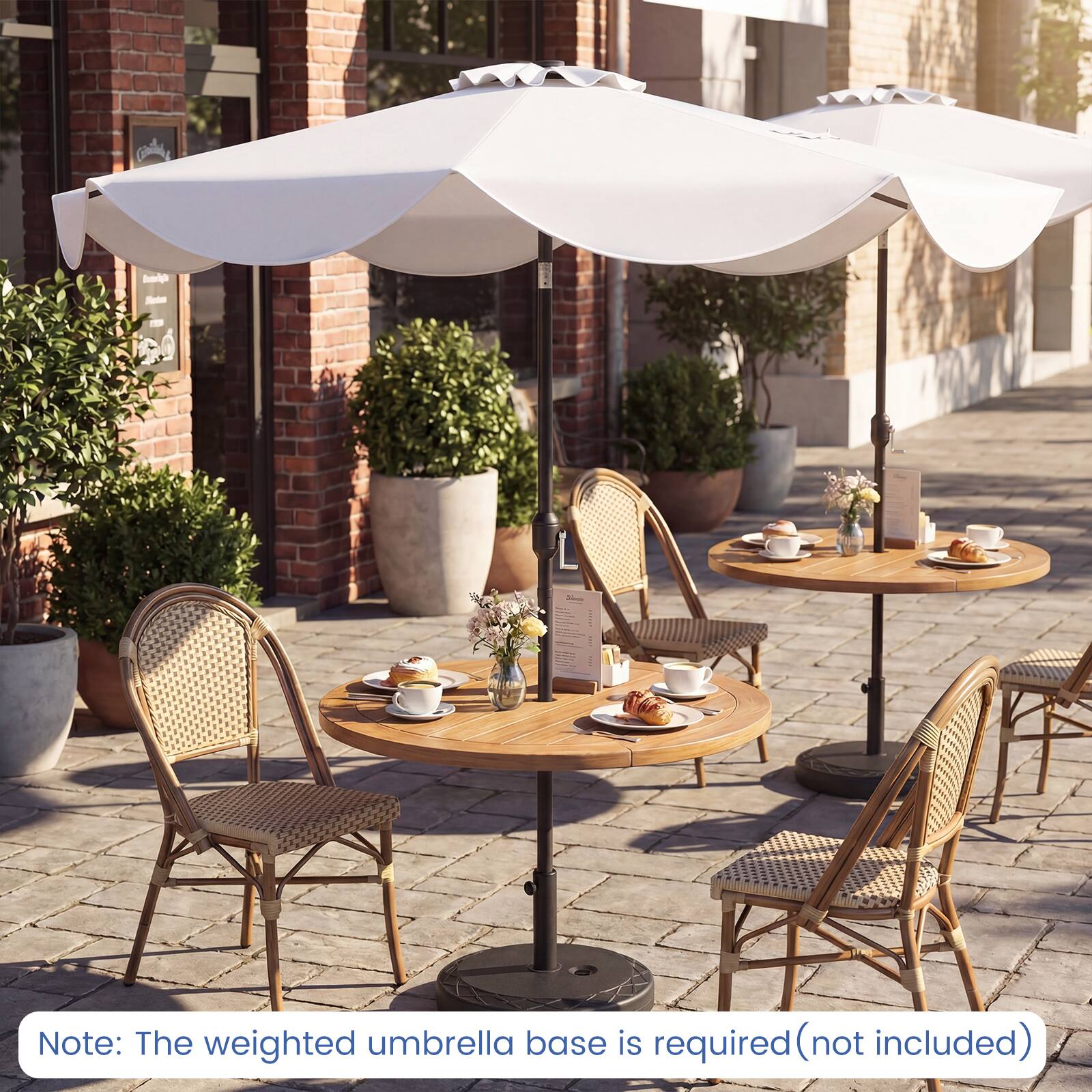 Note: The weighted umbrella base is required (not included)