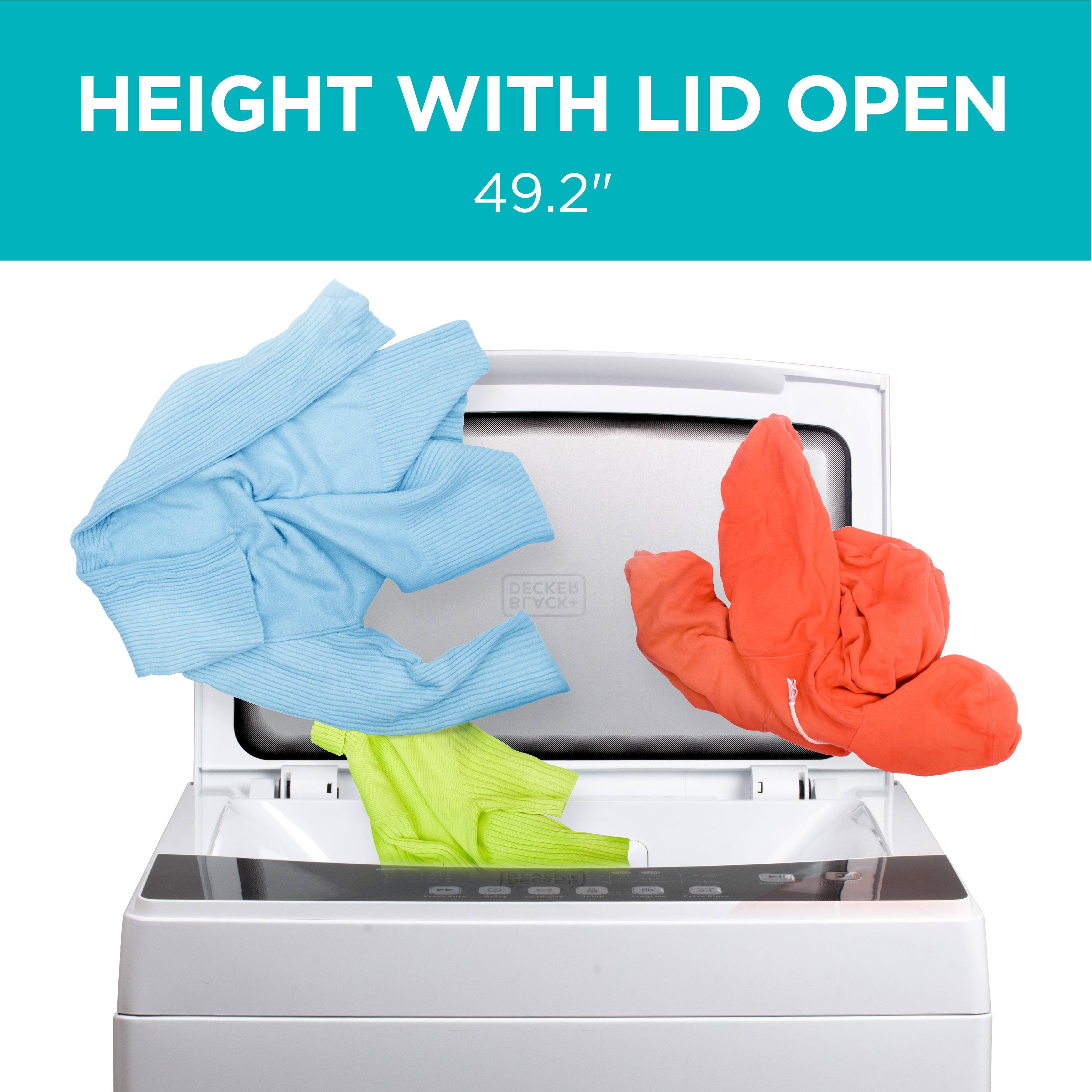 HEIGHT WITH LID OPEN  
49.2"