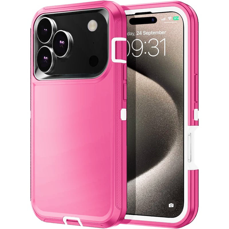 Entronix - Case for iPhone 17 Pro - Ultimate Triple-Layer Protection - Hot Pink