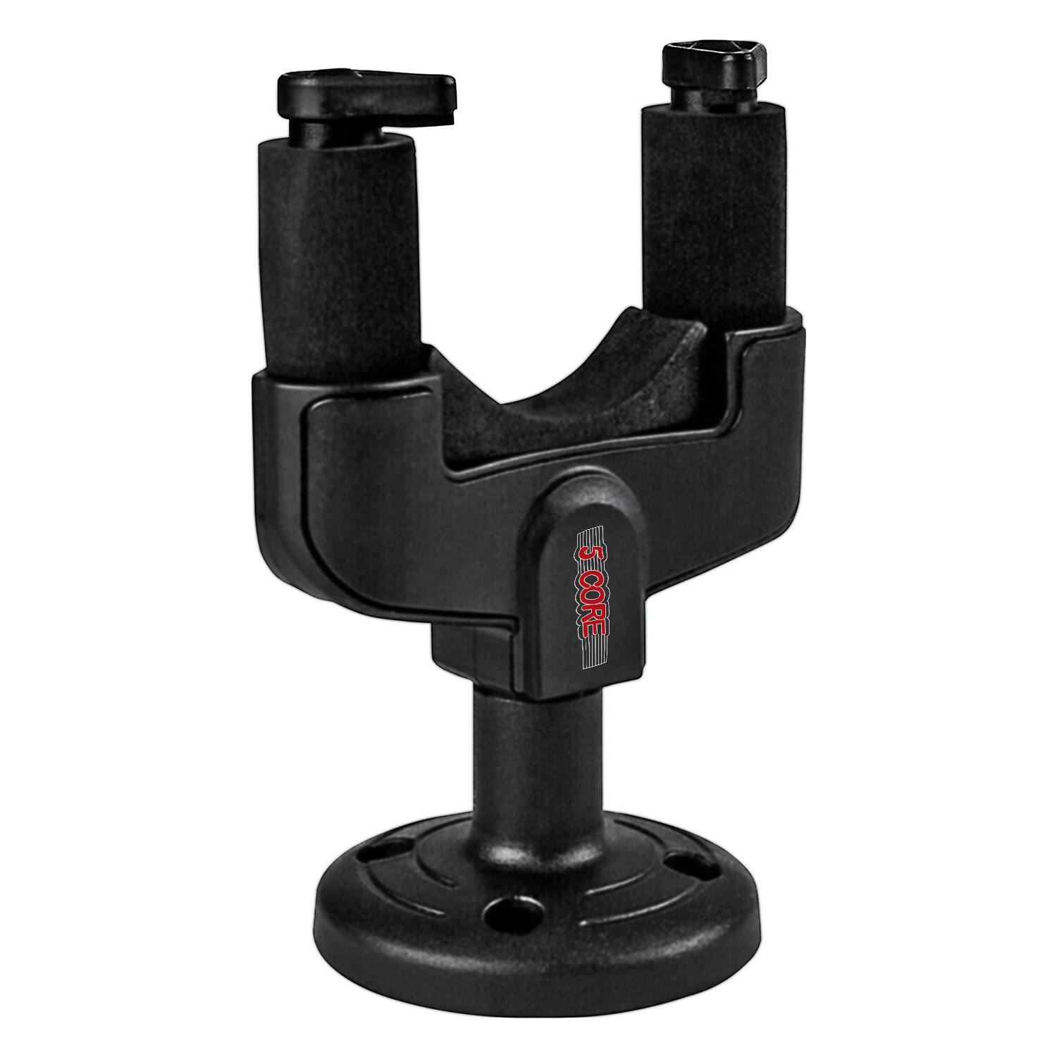 5 CORE - Guitar Wall Mount Auto Locking Hanger Adjustable Acoustic bass Holder-GH ABS 1pc - Black