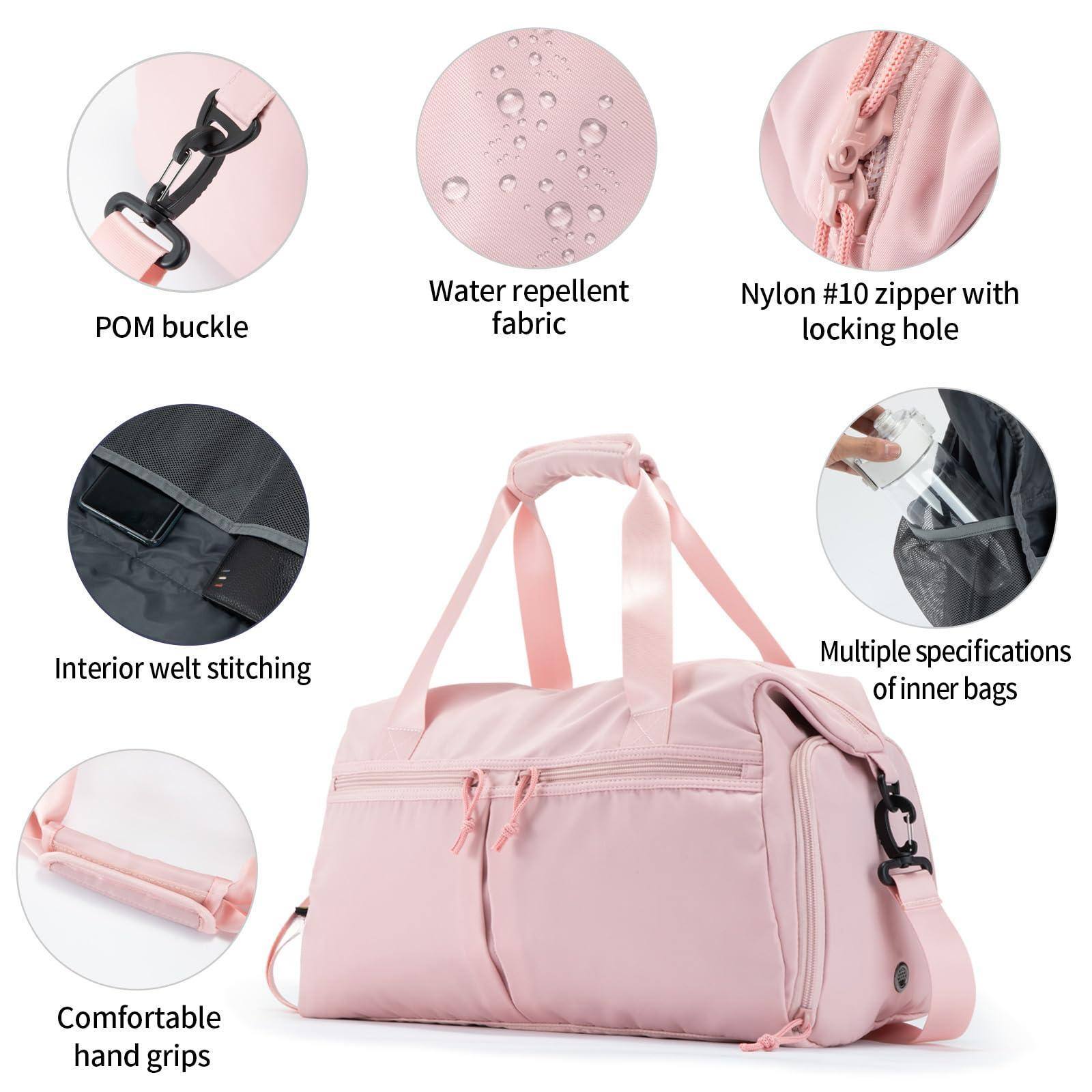 - POM buckle
- Water repellent fabric
- Nylon #10 zipper with locking hole
- Interior welt stitching
- Multiple specifications of inner bags
- Comfortable hand grips