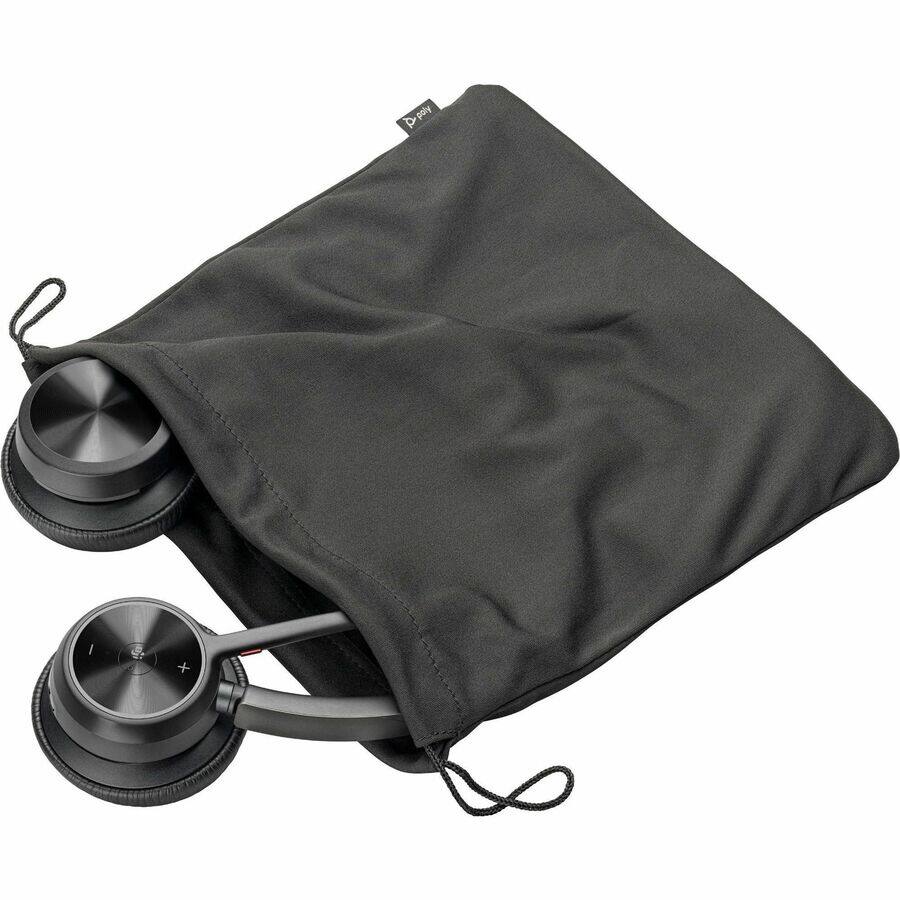 Alt View 8. HP - Poly Voyager 4320-M Microsoft Teams Certified Headset + BT700 Dongle + Charging Stand - Microsoft Teams Certification - Black.