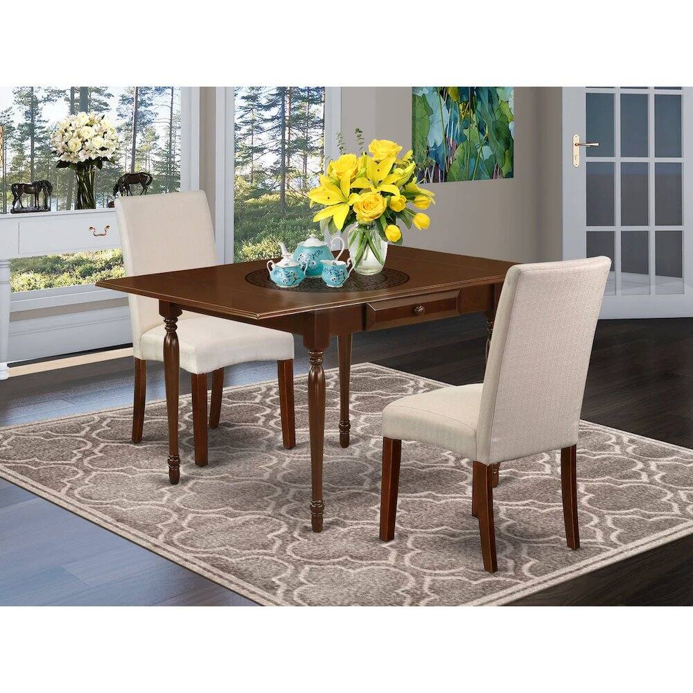 Alt View 10. East West Furniture - Dining Room Set Mahogany - Brown.