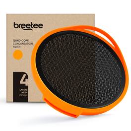 Quad-Core Replacement Mesh Filter for Breetee Portable Range Hood – 4-Layer Filter for Countertop Kitchen Exhaust Fan - Orange