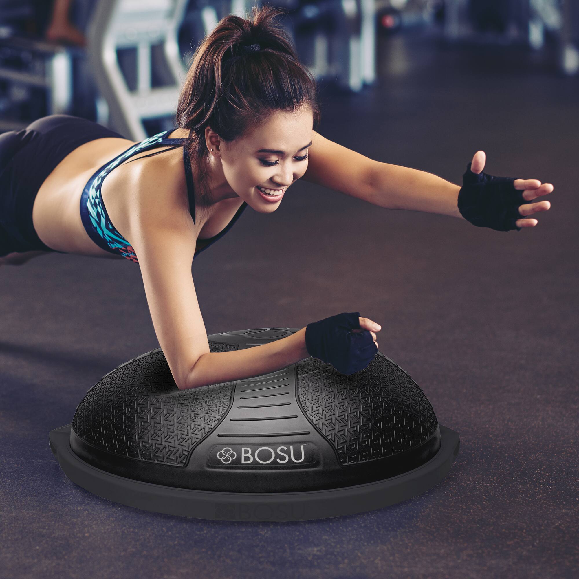 Alt View 3. Bosu - Bosu NexGen 300 Pound Capacity 26 Inch Diameter Home Gym Balance Trainer, Black - Black.
