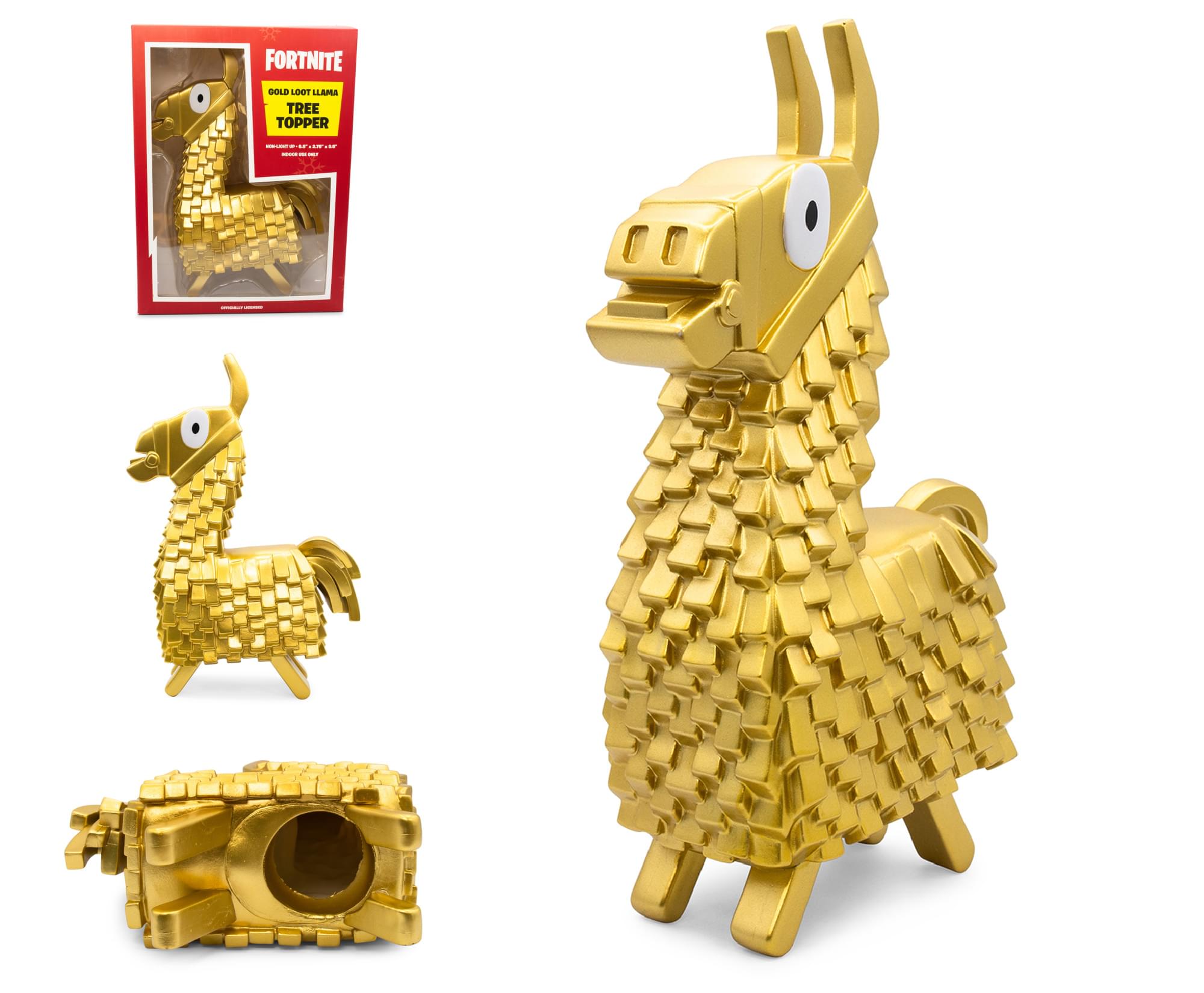 FORTNITE  
GOLD LOOT Llama Tree Topper  
INCLUDES: 1 TREE TOPPER