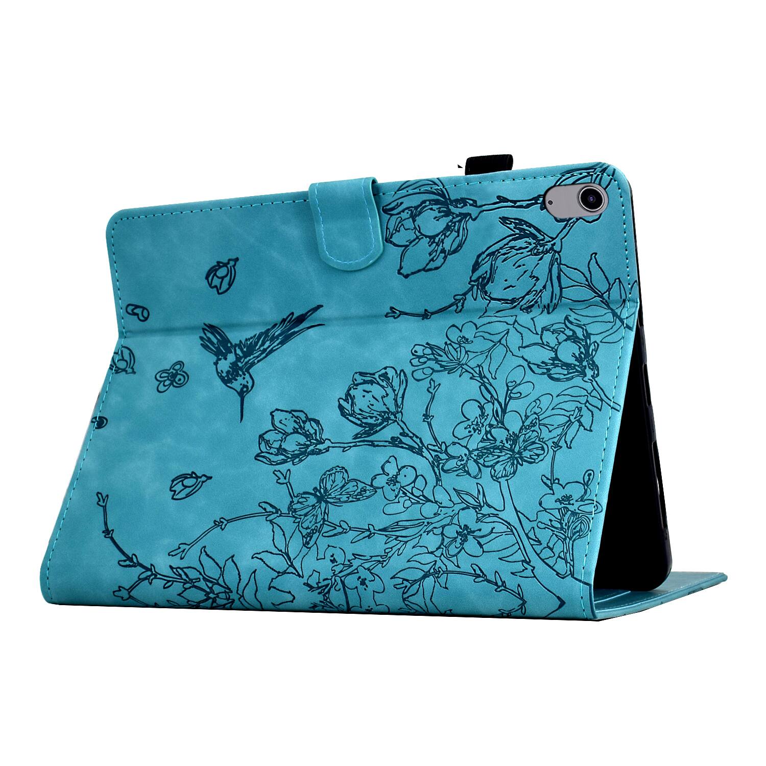 Alt View 2. Dteck - for Apple iPad mini (A17 Pro) 2024/iPad mini 6th Gen 8.3" 2021 Embossed Folio Case,PU Leather Flip Stand Tablet Cover - Blue.