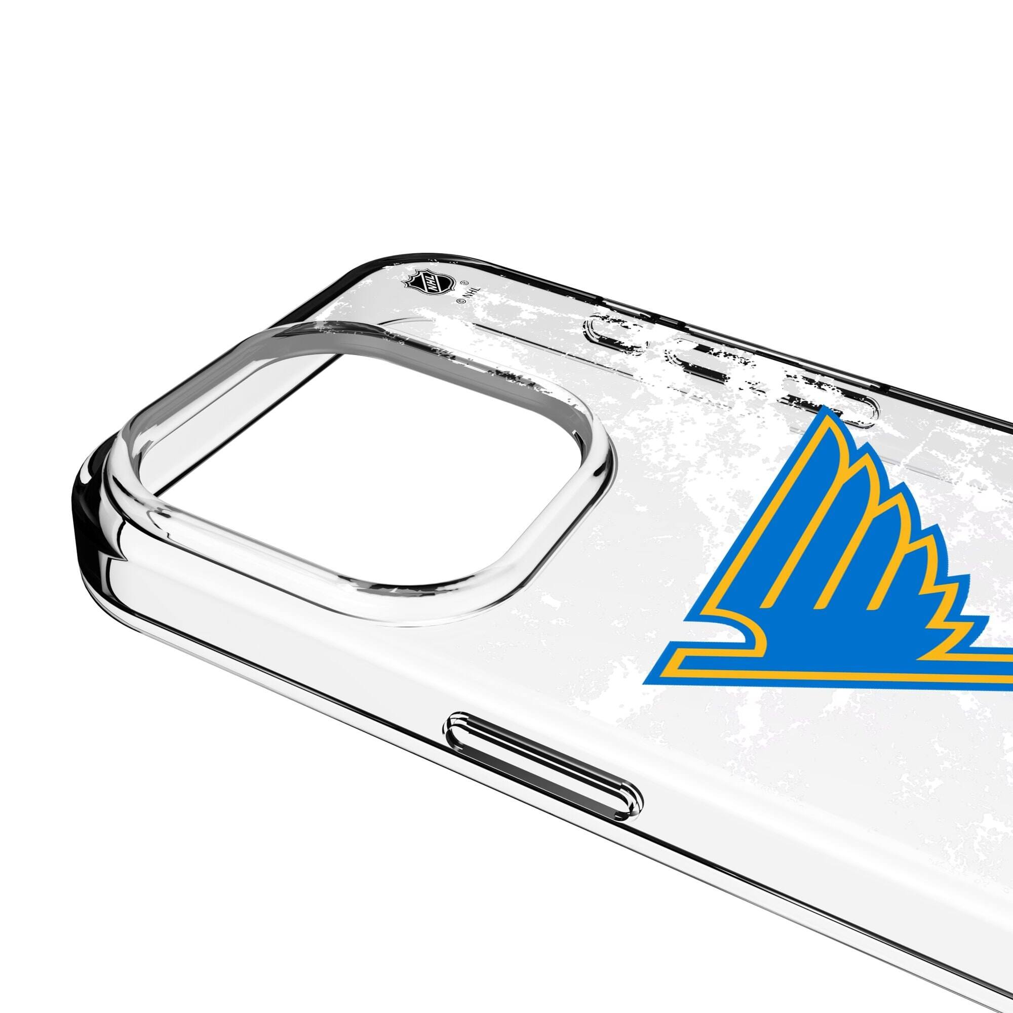 Alt View 2. Keyscaper - St. Louis Blues iPhone Stripe Clear Ice Case - 16 - Multicolor.