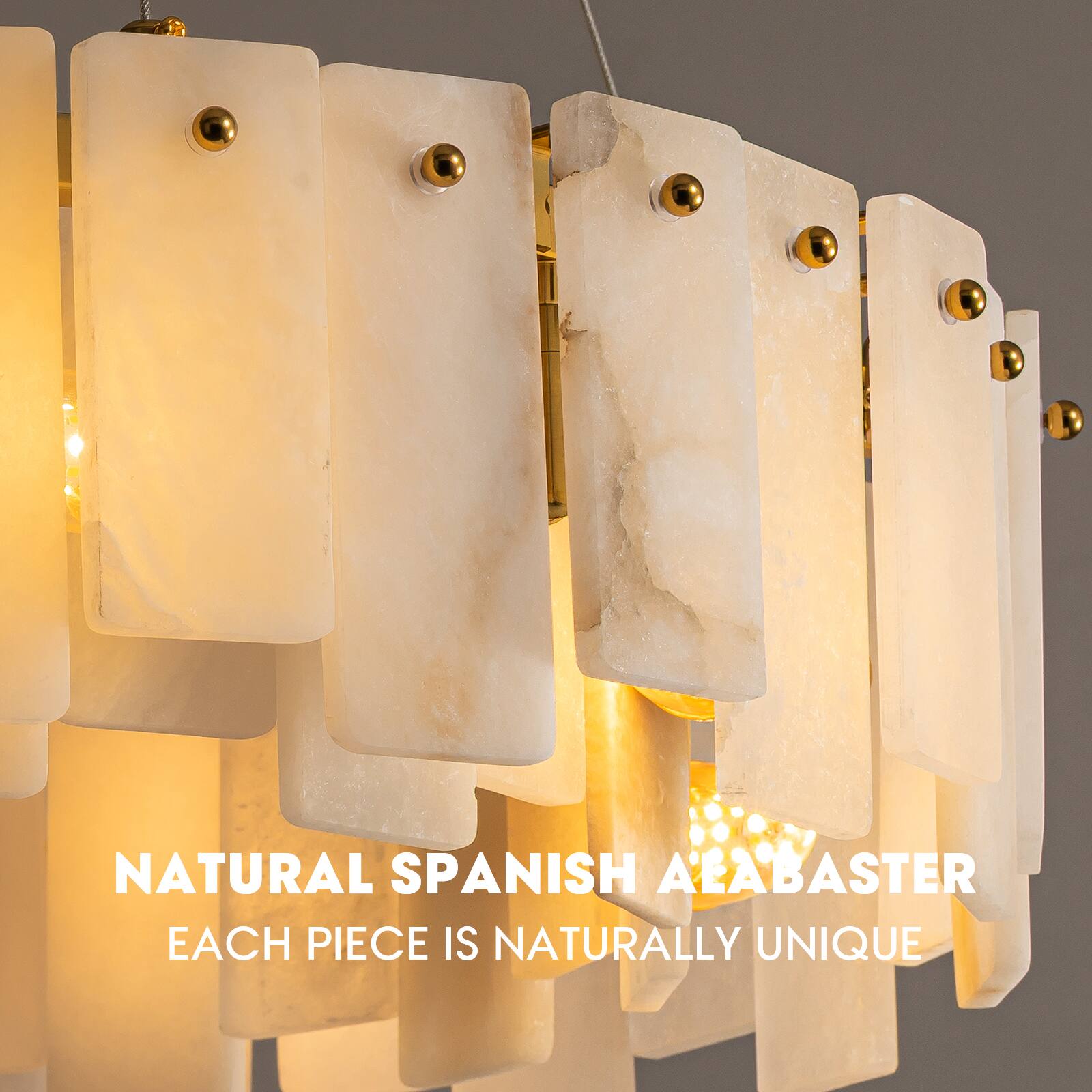 NATURAL SPANISH ALABASTER  
EACH PIECE IS NATURALLY UNIQUE