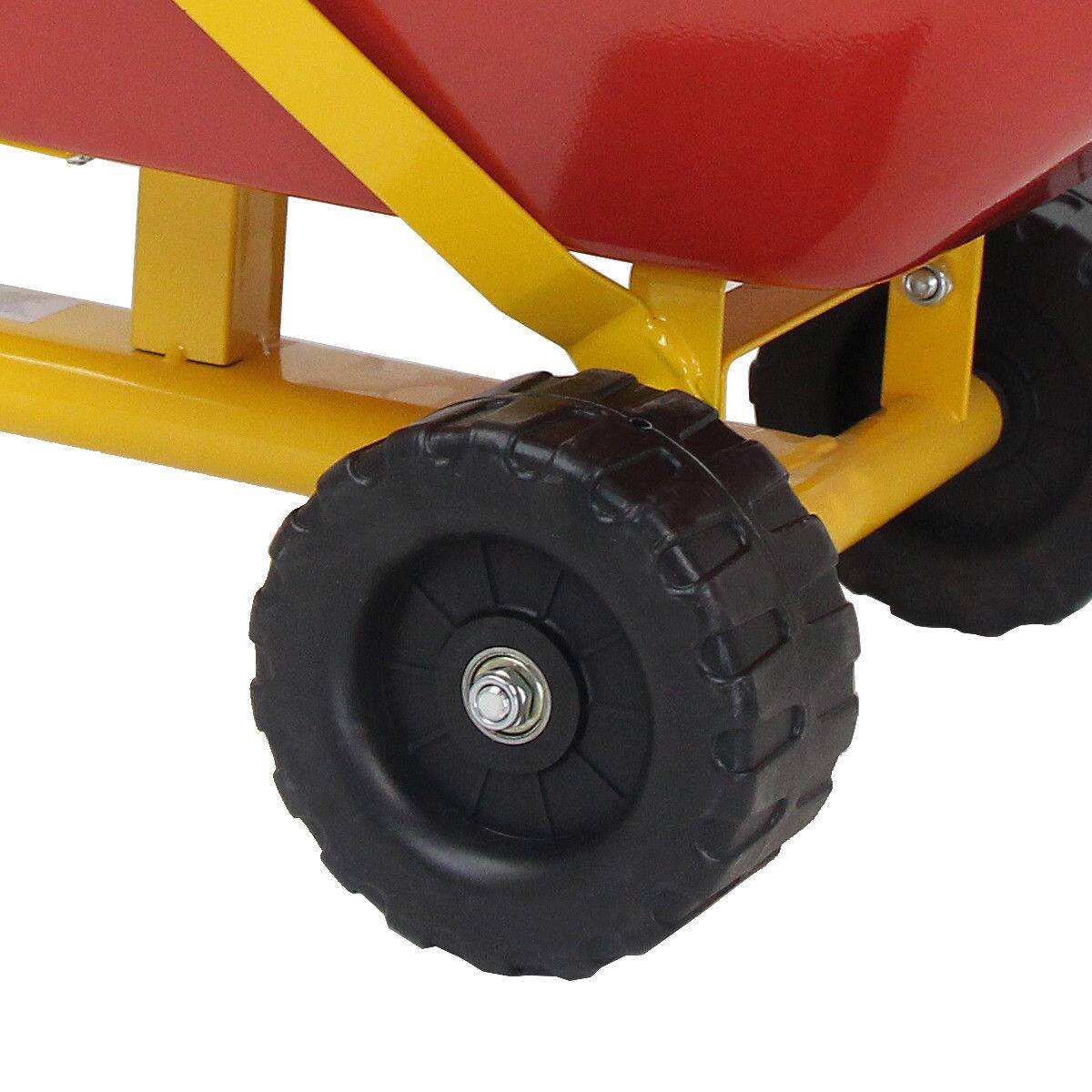 Alt View 8. Gymax - Gymax 8'' Heavy Duty Kids Ride-on Sand Dumper Front Tipping w 4 Wheels Sand Toy Gift - Yellow,Black,Red.