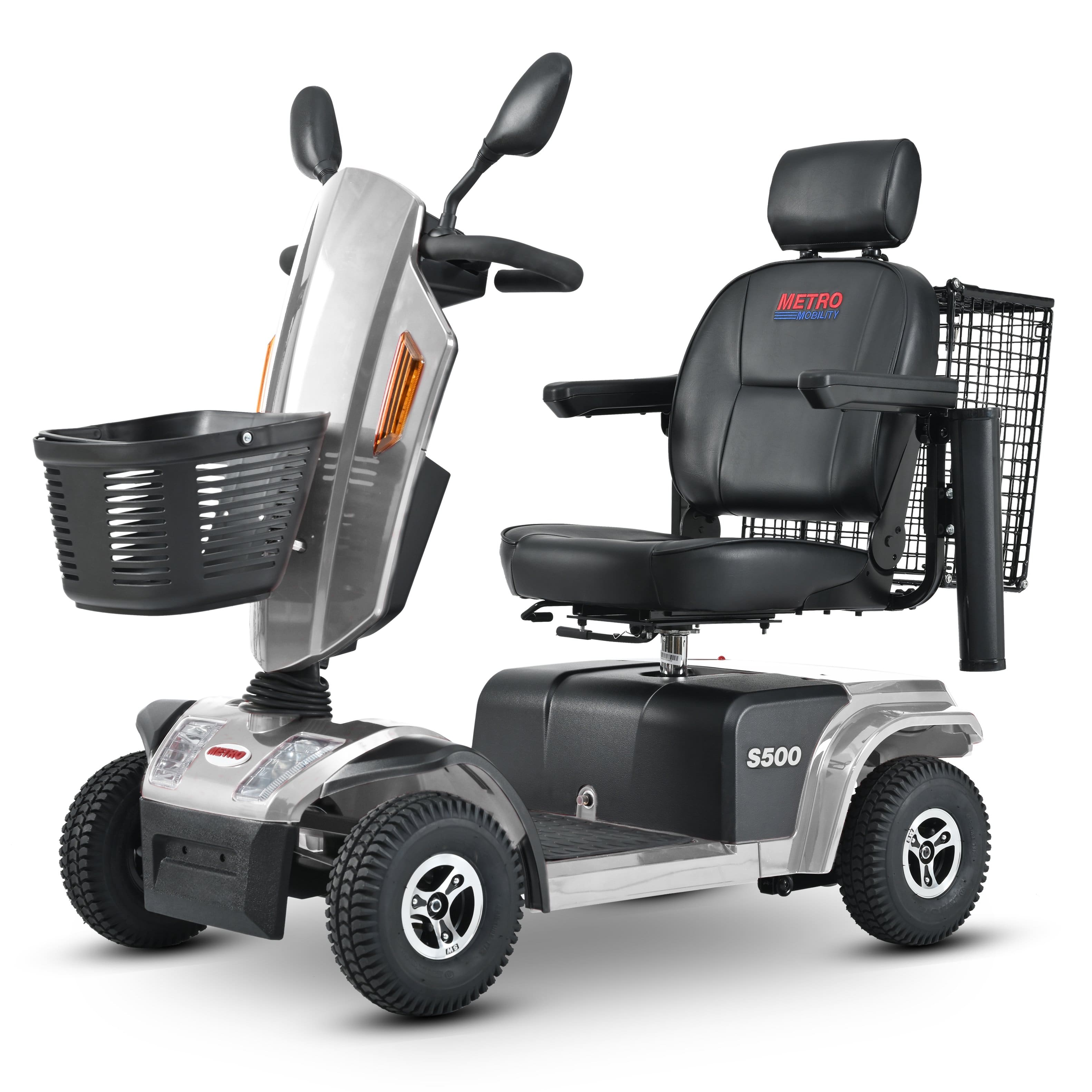 Loheer - Heavy Duty Mobility Scooter Grey Four Wheel Bariatric Electric Scooter for Adults - Gray