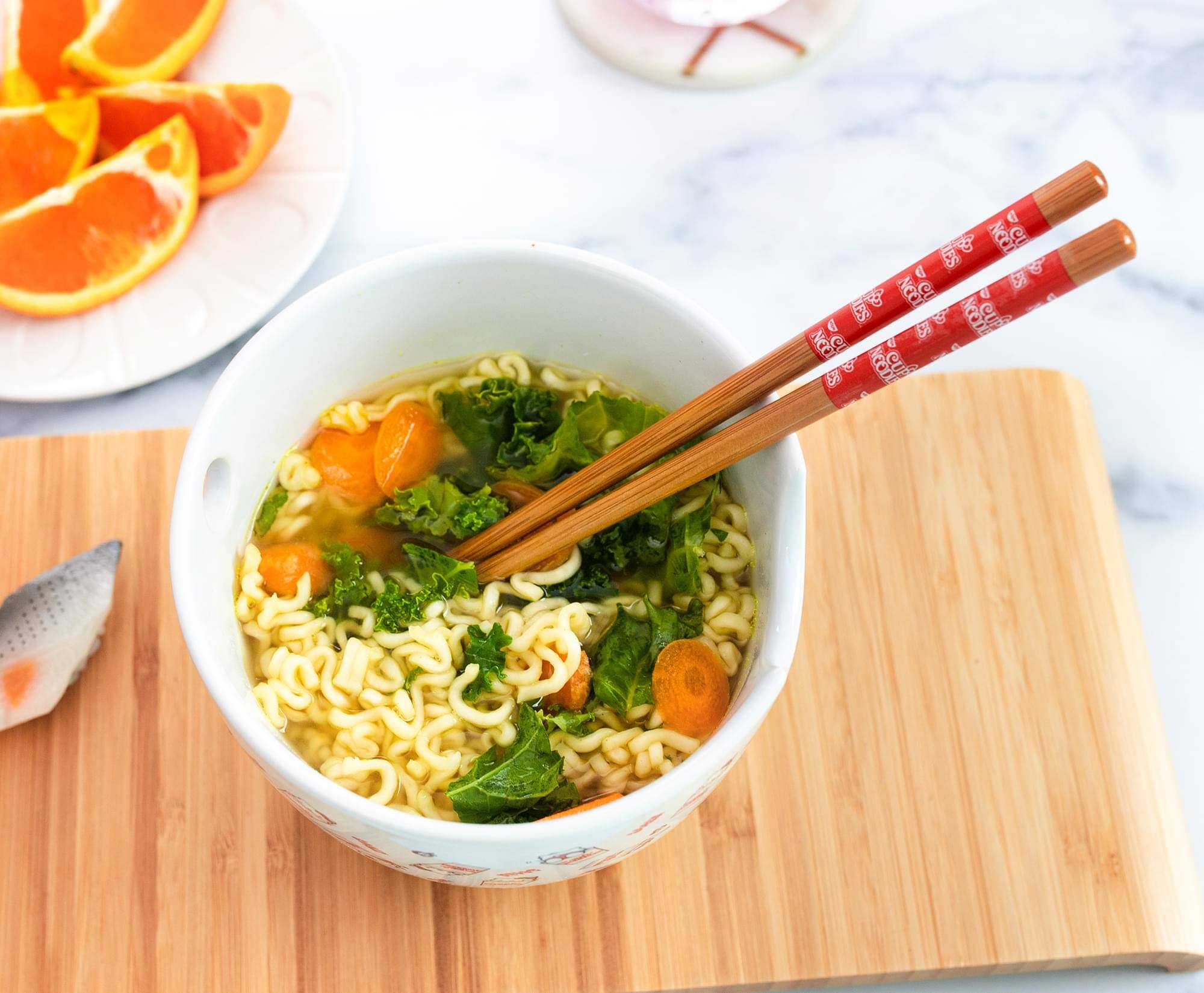Alt View 3. Silver Buffalo - Sanrio Hello Kitty x Nissin Cup Noodles Ceramic Ramen Bowl and Chopstick Set - Red.