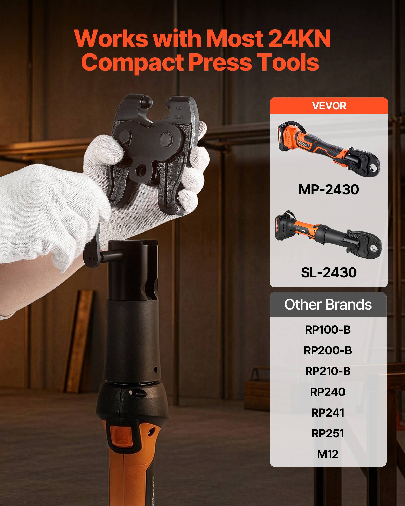 Works with Most 24KN Compact Press Tools

VEVOR
- MP-2430
- SL-2430

Other Brands
- RP100-B
- RP200-B
- RP210-B
- RP240
- RP241
- RP251
- M12