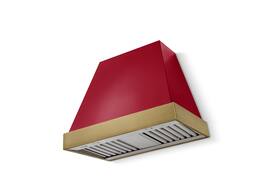 AGA - 36 inches - Externally Vented - Wall Range Hood - Piccadilly Red
