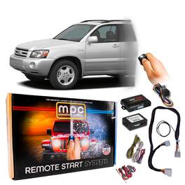 MPC - OEM Activated Remote Starter For 2004-2007 Toyota Highlander Dot-Key 2 T-Harness - Black