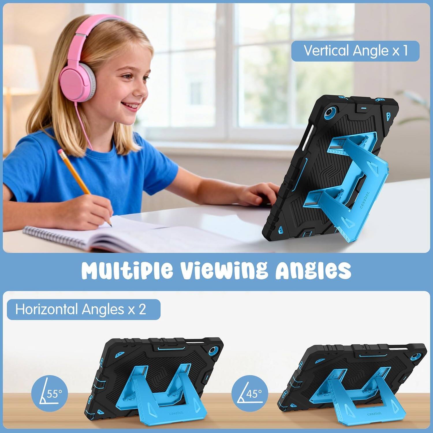 Vertical Angle x 1  
Multiple Viewing Angles  
Horizontal Angles x 2  
55°  
45°