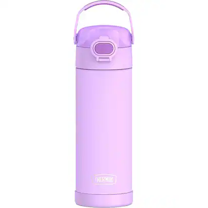 Front. Thermos - Thermos 16 oz. Kid's Funtainer Stainless Water Bottle - Neon Purple - Neon Purple.