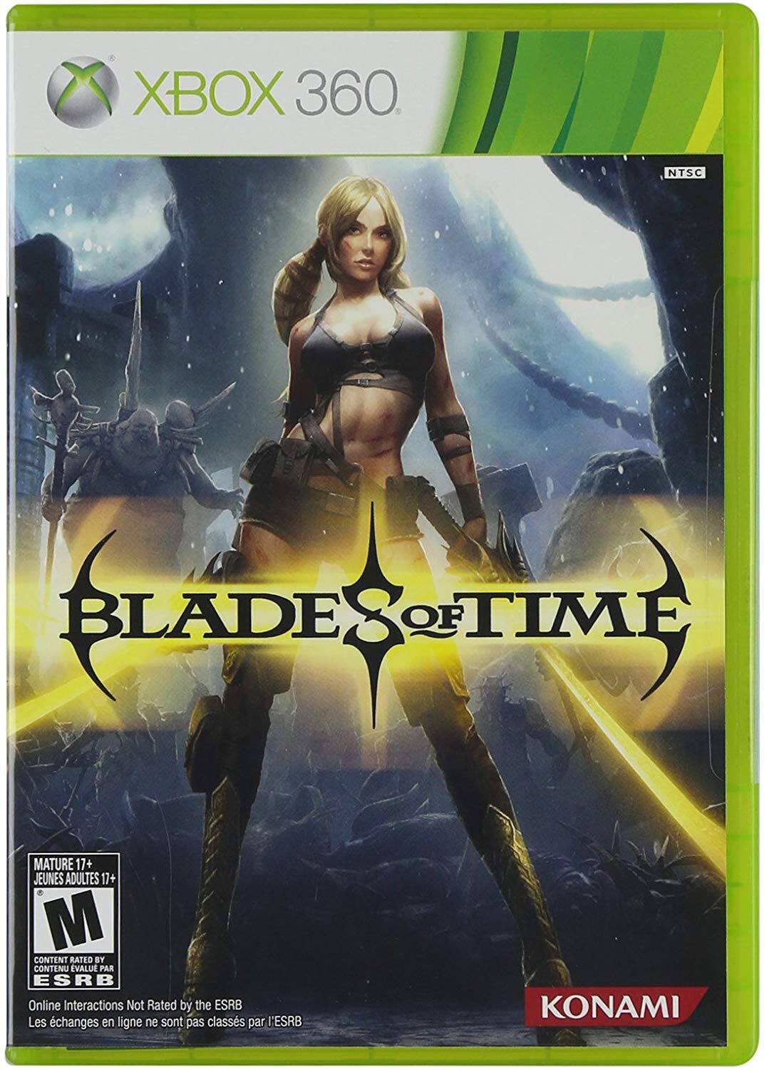 XBOX 360 NTSC  
BLADE OF TIME  
MATURE 17+ JEUNES ADULTES 17+  
CONTENT RATED BY ESRB  
Online Interactions Not Rated by the ESRB  
Les échanges en ligne ne sont pas classés par l'ESRB  
KONAMI