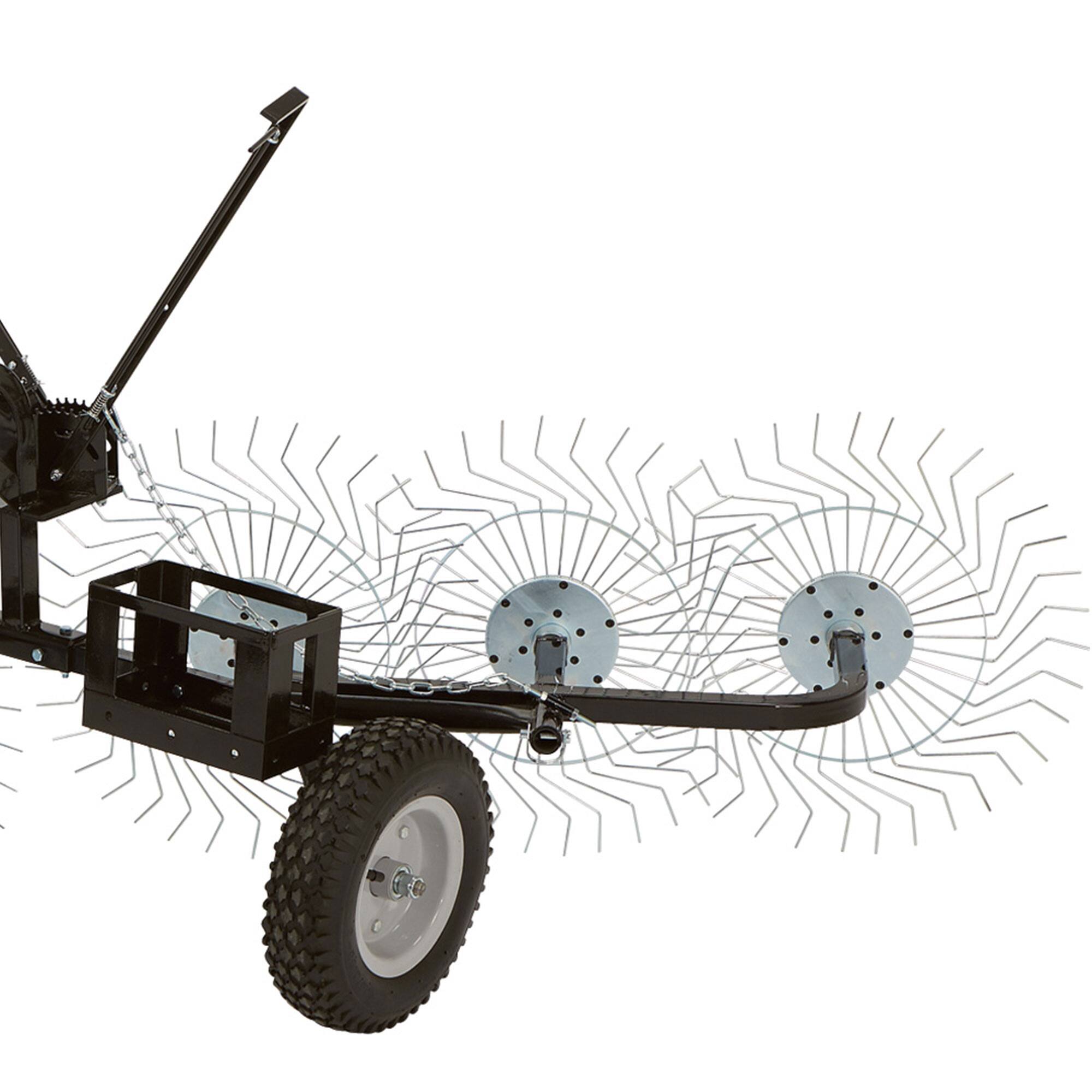 Alt View 5. Yard Tuff - Yard Tuff ACR-600T 55 Inch Steel Tow Behind Acreage Rake with Pin Style Hitch - Black.