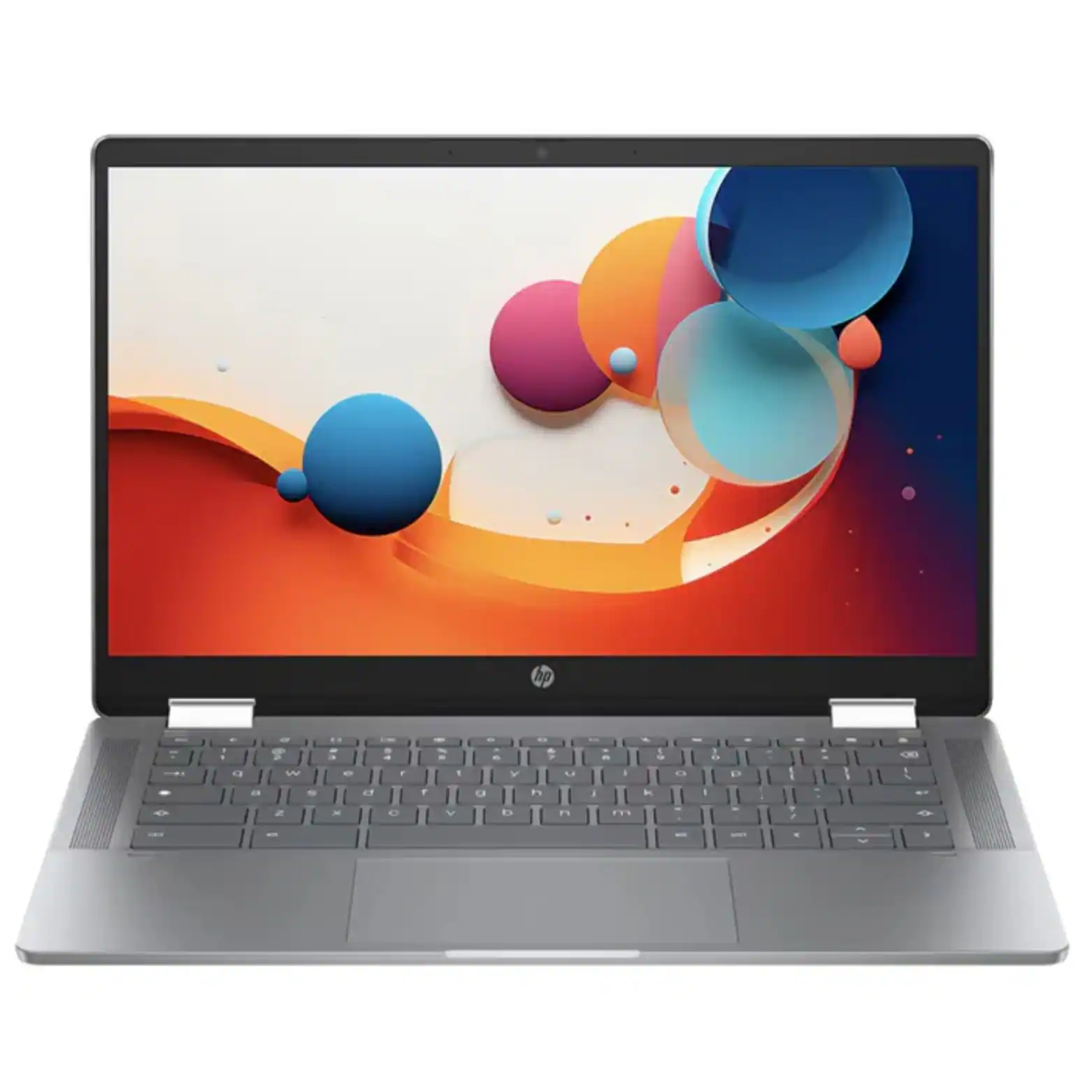 Front. HP - Chromebook x360 14" FHD Touch Intel Core i3-N305 0.8 GHz up to 3.8 GHz 8 GB 128GB SSD Chrome OS Laptop - Gray.