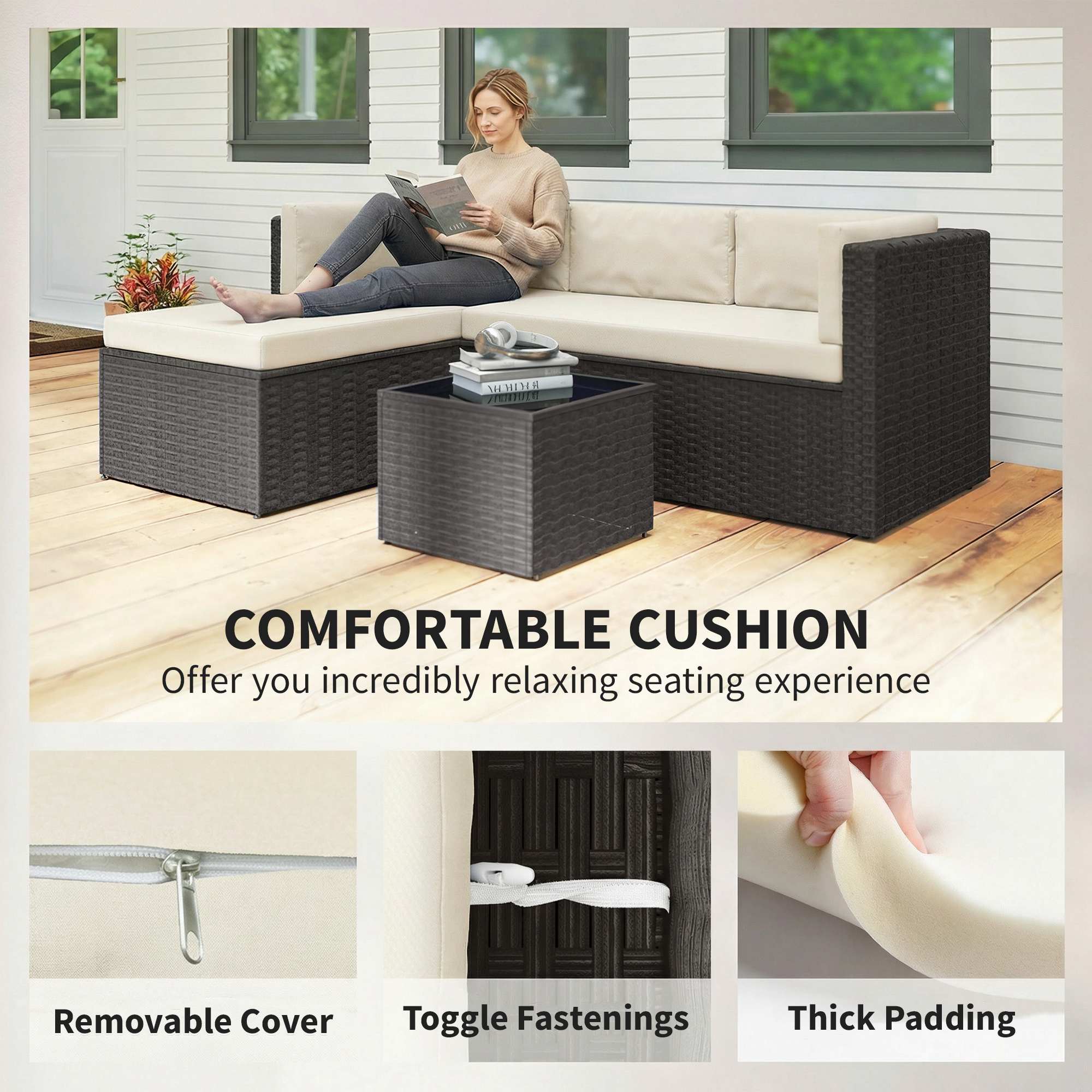 VHIME COMFORTABLE CUSHION

Offer you incredibly relaxing seating experience

- Removable Cover
- Toggle Fastenings
- Thick Padding
