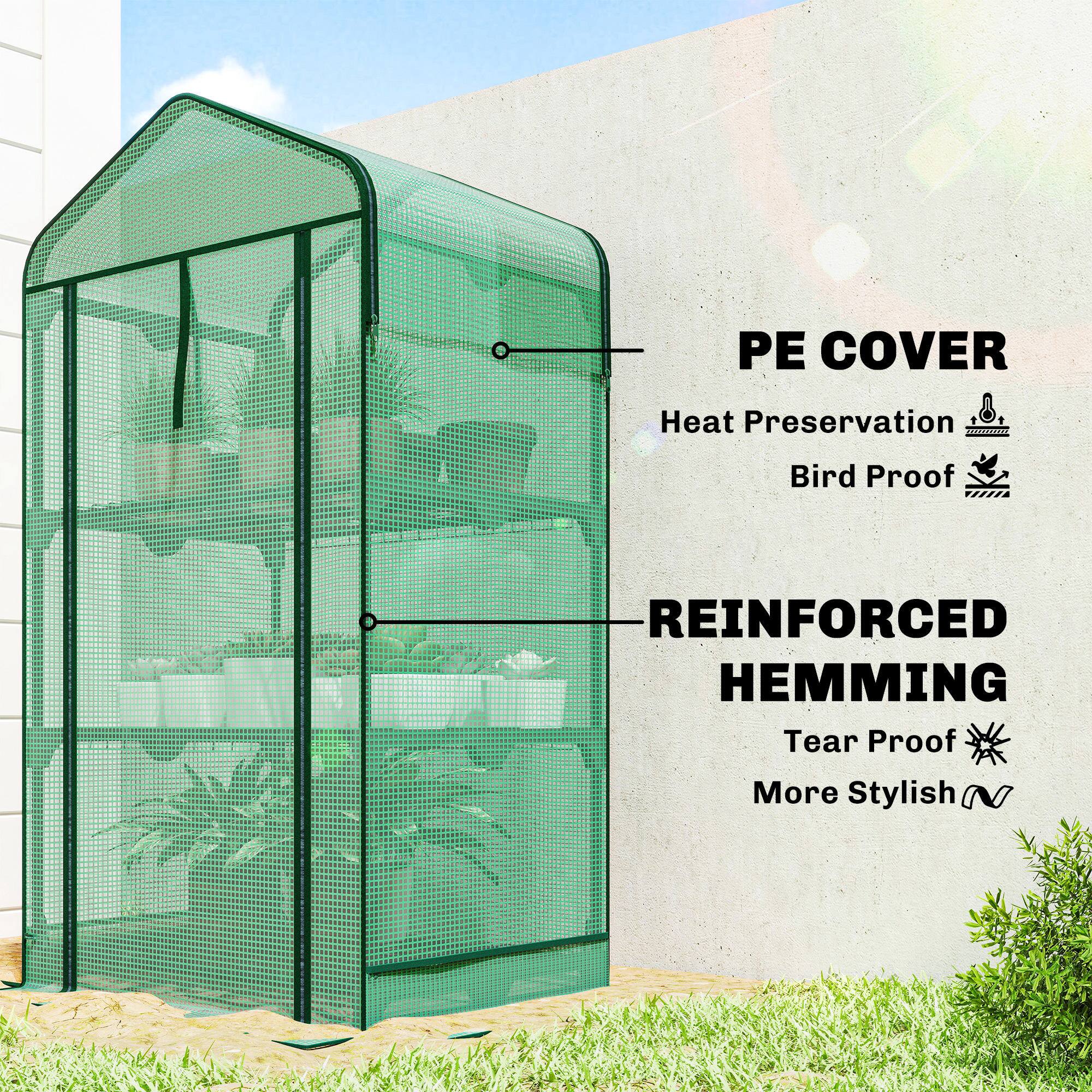 PE COVER  
Heat Preservation  
Bird Proof  

REINFORCED HEMMING  
Tear Proof  
More Stylish