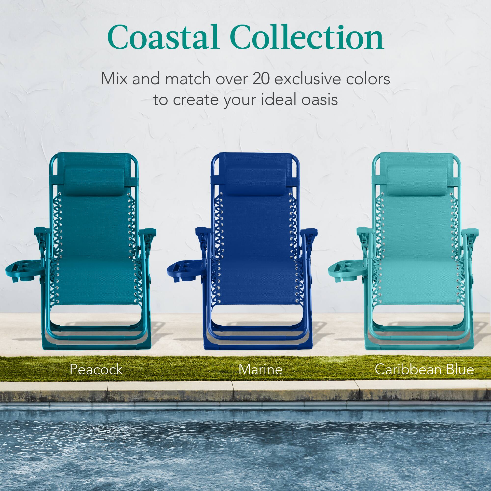 Coastal Collection

Mix and match over 20 exclusive colors to create your ideal oasis

Peacock  
Marine  
Caribbean Blue