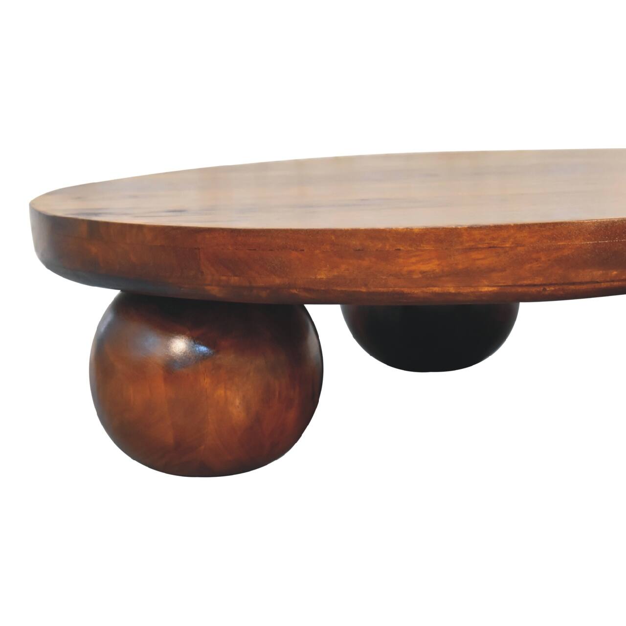 Alt View 1. Artisan Furniture - Artisan Furniture Solid Wood Chestnut Central Ball Table, Brown - Brown.