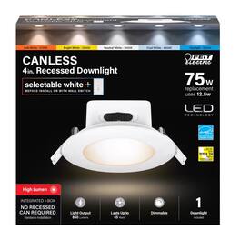FEIT ELECTRIC - Feit LED Retrofits White 5 in. W Aluminum LED Canless Recessed Downlight 12.5 W