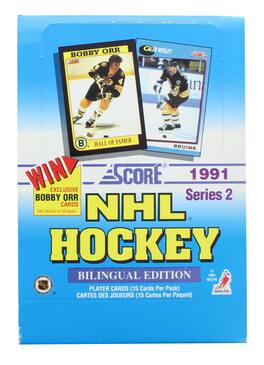 NHL - 1991-92 Score Hockey Series 2 Bilingual Wax Box - Blue
