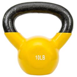 Sunny Health & Fitness - Vinyl Coated Kettlebell 10lbs - Yellow