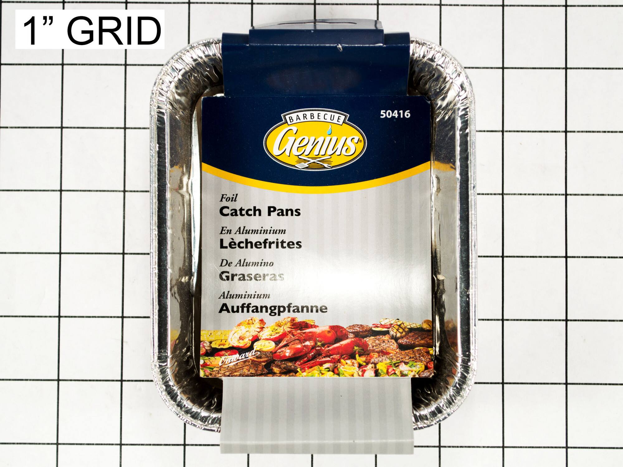 1" GRID BARBECUE 50416 Genius Foil Catch Pans En Aluminium L'échafrites De Alumino Graseras Aluminium Aufangpfanne