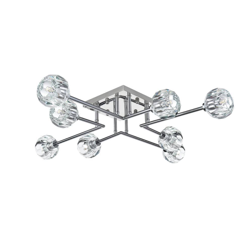 Alt View 1. Elegant Lighting - Eren 31 inch Flush Mount in Chrome - Chrome.
