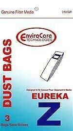 EnviroCare - 3 Eureka Style Z Ultra Canister Vacuum Bags – Paper Replacement, Part #310SW