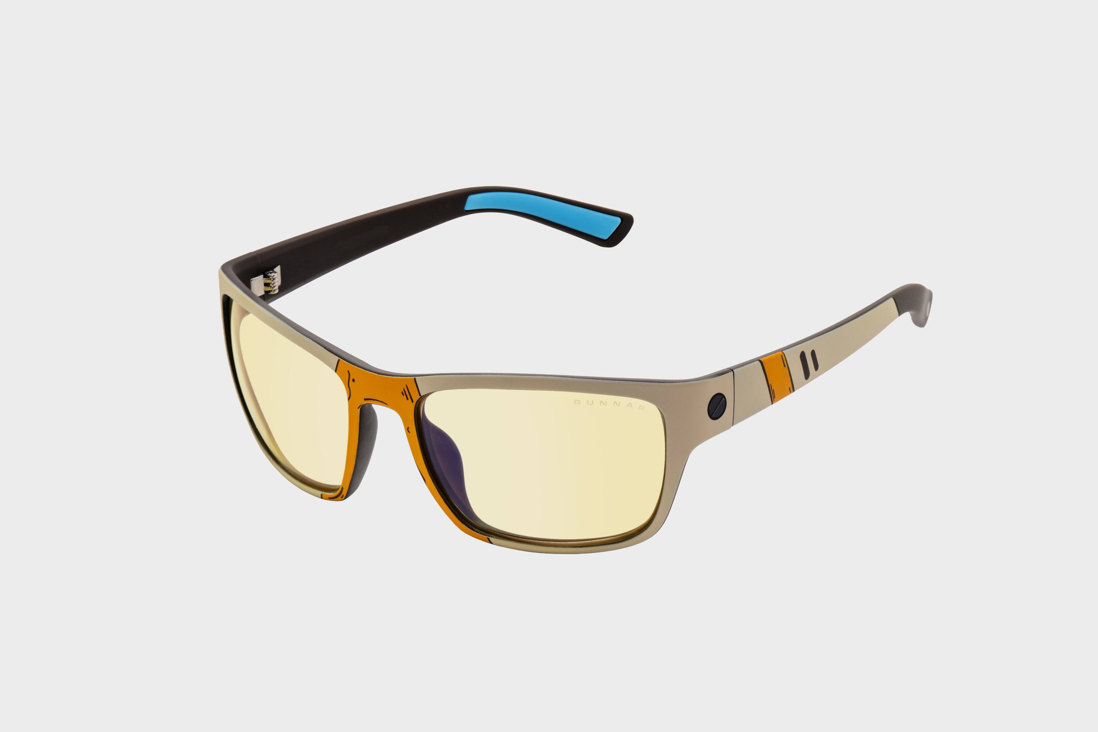 Left. GUNNAR - GUNNAR - Borderlands Ripper Computer Glasses with Blue Light Reduction, Amber Lenses - Bandit Smoke.