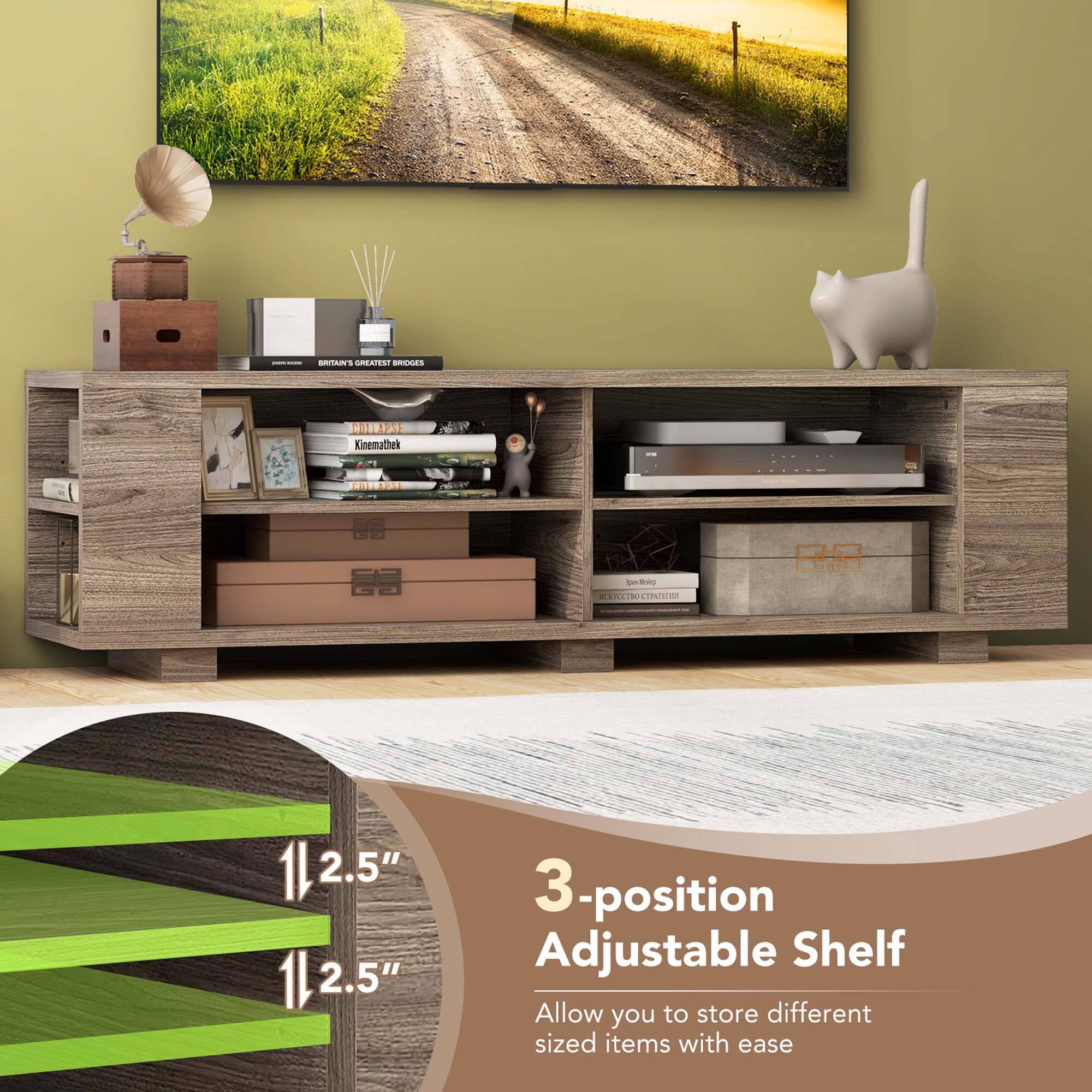 The text on the image reads: "I I 12.5" 2.5" 11 12.5" 2.5" 3-position Adjustable Shelf Allow you to store different sized items with ease."