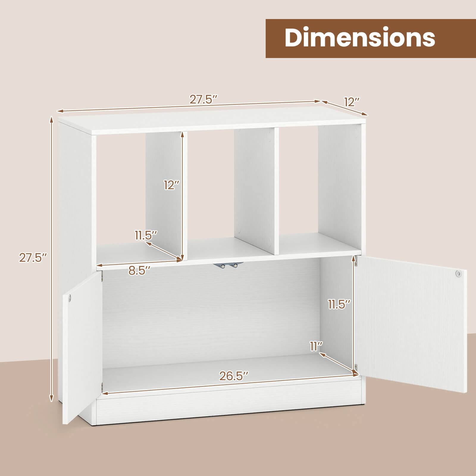 Dimensions: 27.5" x 12" x 12" x 11.5" x 27.5" x 8.5" x 11.5" x 11" x 26.5"
