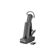 Front. HP - HP Poly Savi 8245 UC Wireless DECT Convertible Headset, Microsoft Teams Certified, Black - Black.