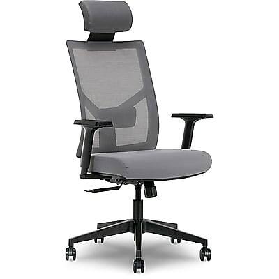Front. La-Z-Boy - La-Z-Boy Joel Ergonomic Mesh Swivel Executive Chair, Gray (51448) - Gray.