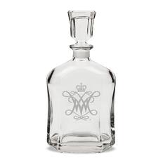 Front. Jardine - William & Mary Tribe 23.75oz. Crystal Whisky Decanter - Multicolor.