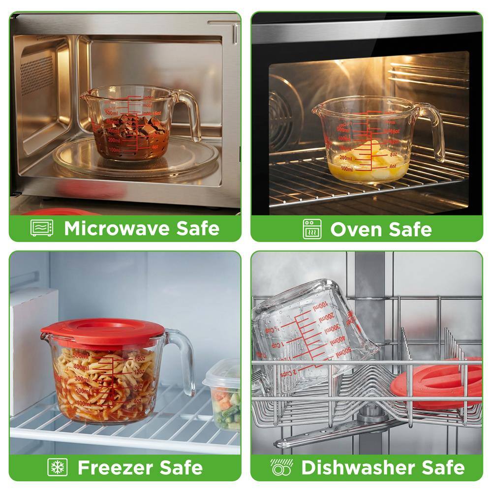 500ml, 400ml, 300ml, 200ml, 100ml, 180z, 1200, 4oz, 80%, 14 Cups, 2, 100ml, 200ml, 300ml, 400ml, 500ml

Microwave Safe
Oven Safe
Freezer Safe
Dishwasher Safe