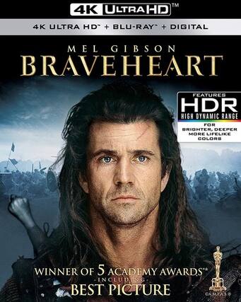 Front. Braveheart - 4K Blu-Ray.