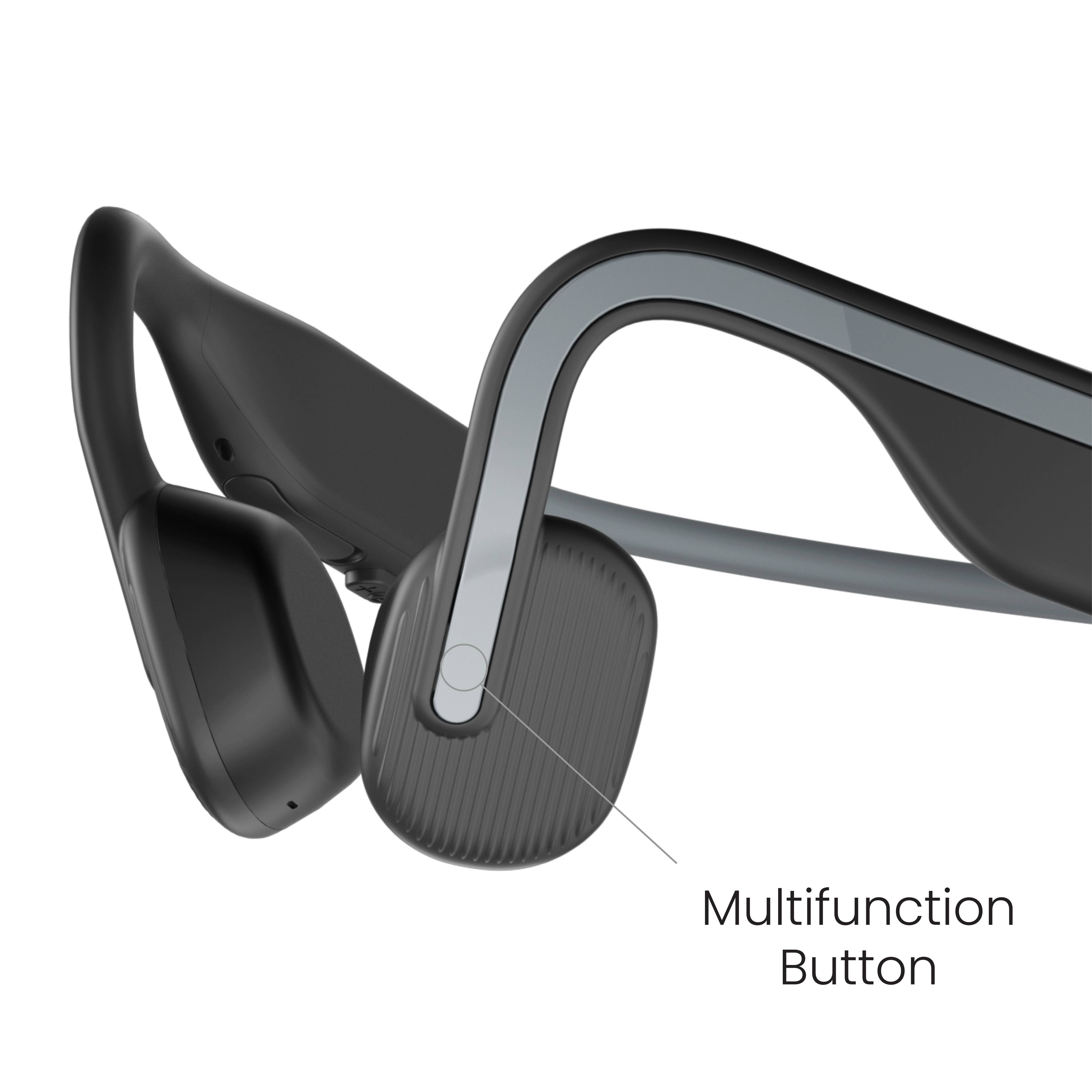 Angle. Shokz - OpenMove Bone Conduction Open Ear Lifestyle/Sport Headphones - Gray.