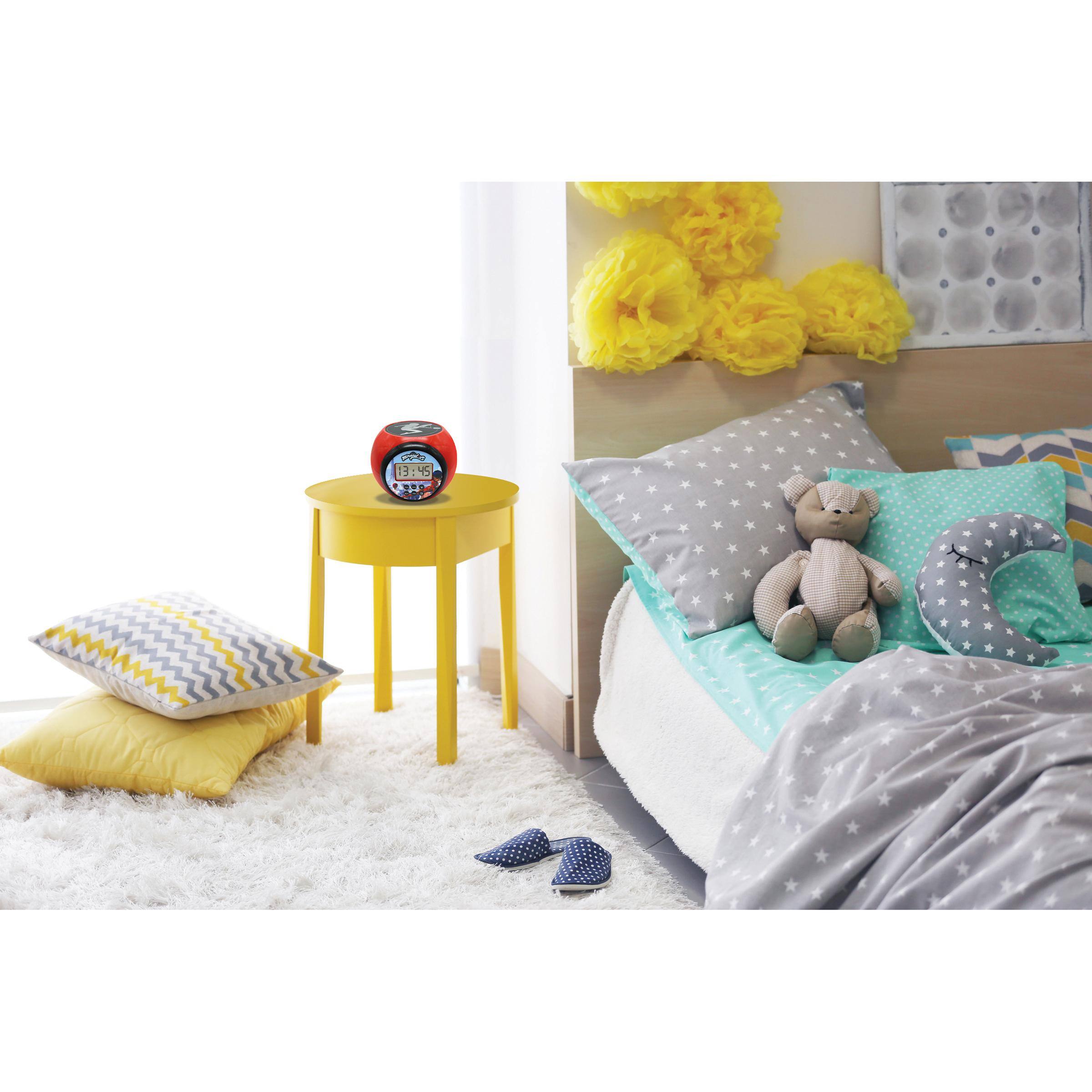 Alt View 4. Lexibook - Miraculous Projector Alarm Clock with Timer - RED.