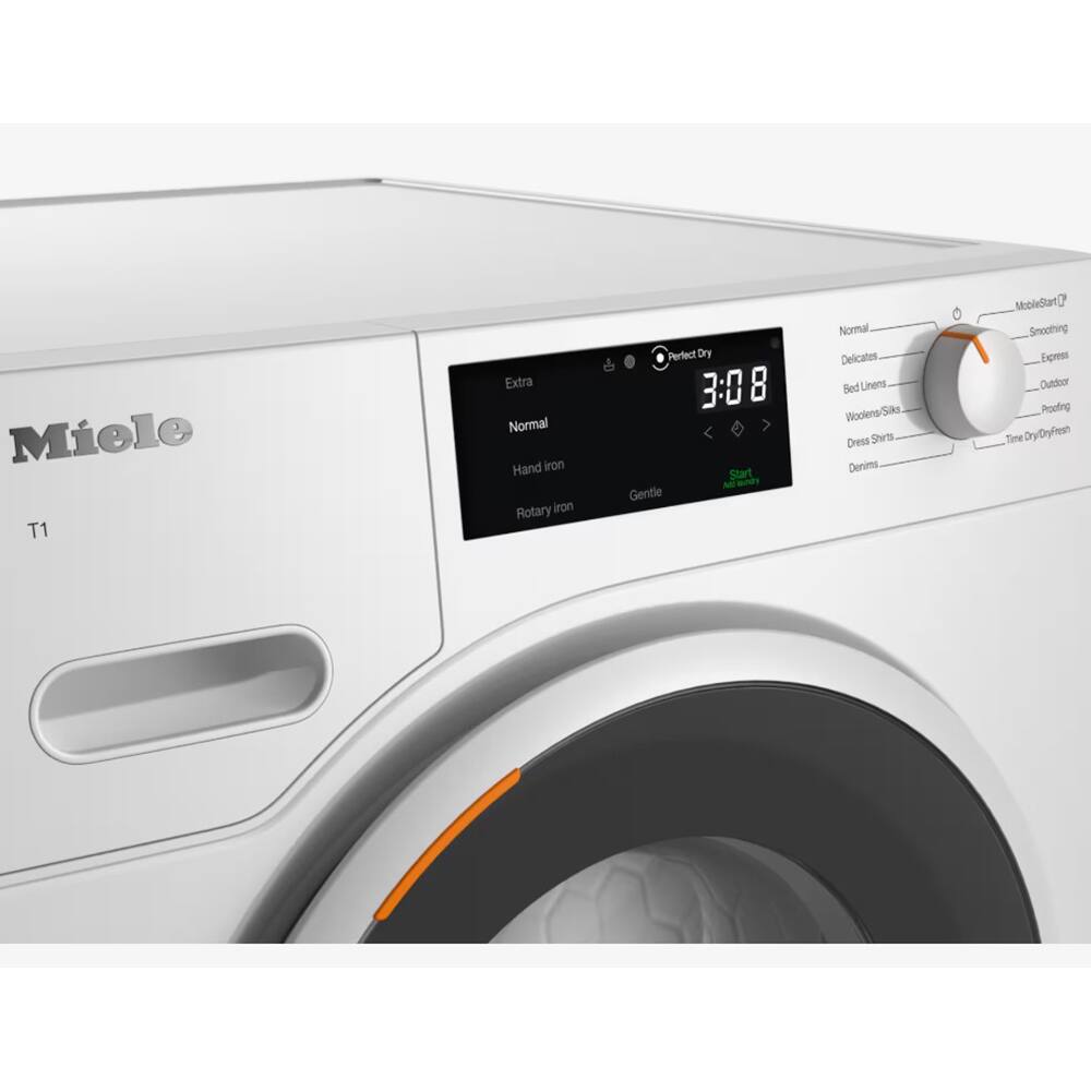 Miele T1 Extra Normal Hand iron Rotary iron Perfect Dry 3:0 8 Start Gentle Normal Delicates Bed Linen Woolens/Silks Dress Shirts Denims MobileStart Smoothing Express Outdoor Proofing Time DryDryfresh