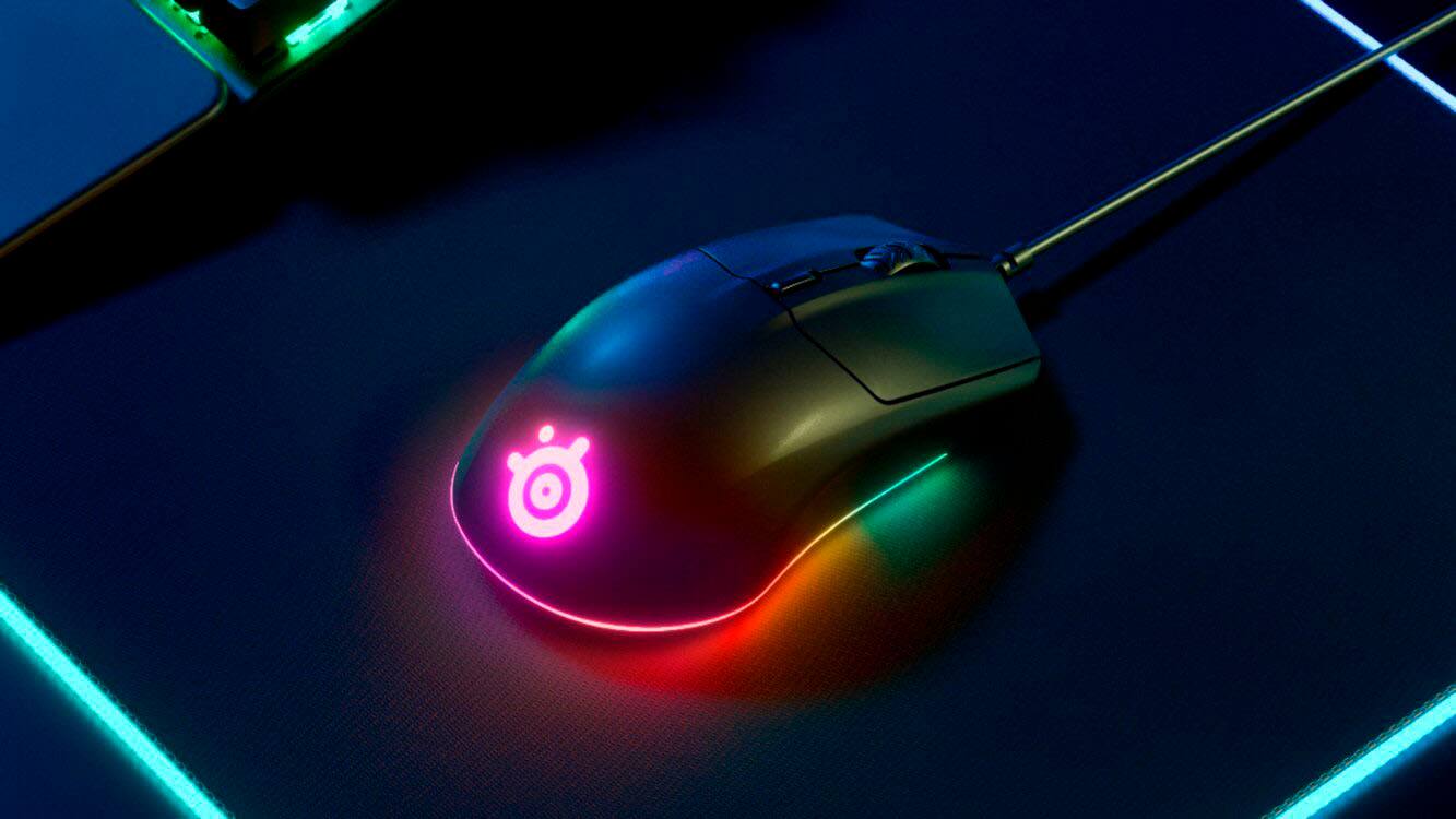 SteelSeries - Rival 3 Lightweight Wired Optical Gaming Mouse with Brilliant Prism RGB Lighting - Wired - Black