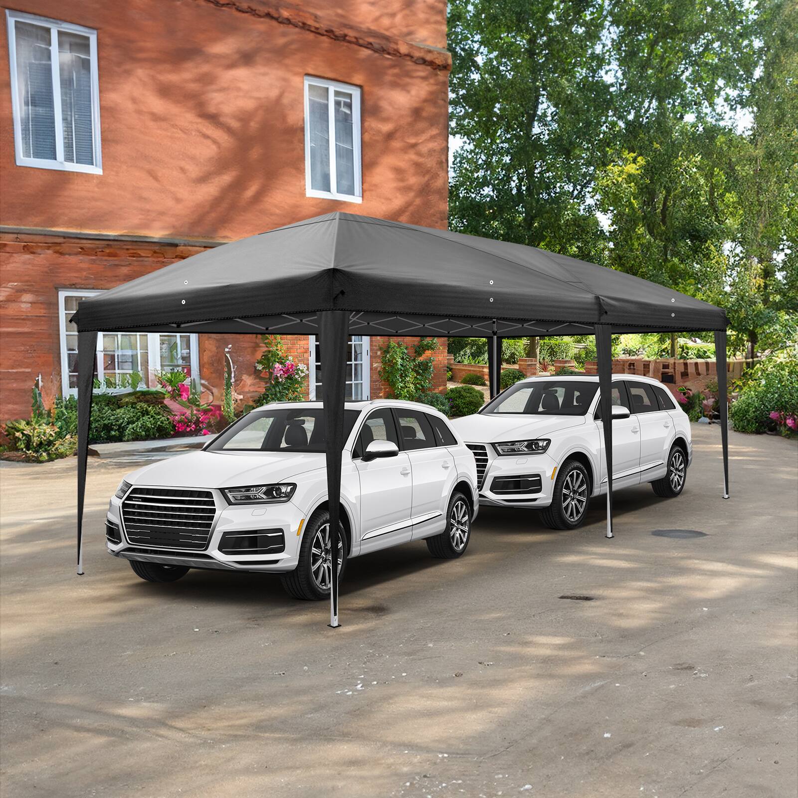 Left. Winado - 10x20ft Pop Up Canopy Tent, Outdoor Instant Shelter Folding Canopy with 6 Side Walls and Carry Bag for Commercial Events.