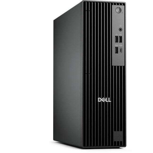 Front. Dell - Dell Pro QCS1250 Desktop Computer - Intel Core i5 14th Gen i5-14500 - 8 GB - 256 GB SSD - Slim PC - Standard Black - Black.