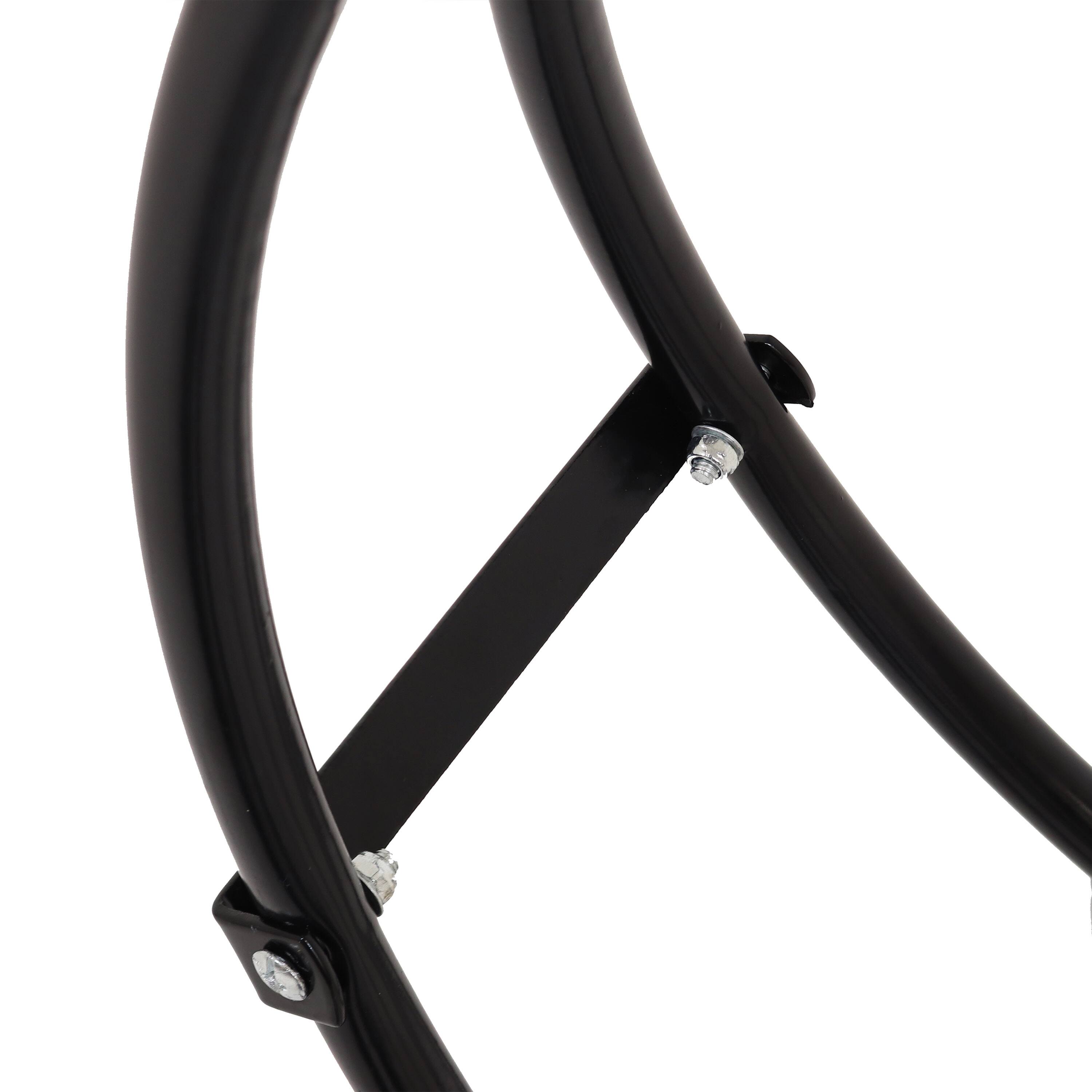 Alt View 10. Sunnydaze - 24 in Powder-Coated Steel Firewood Log Hoop Rack with Cover - Black.